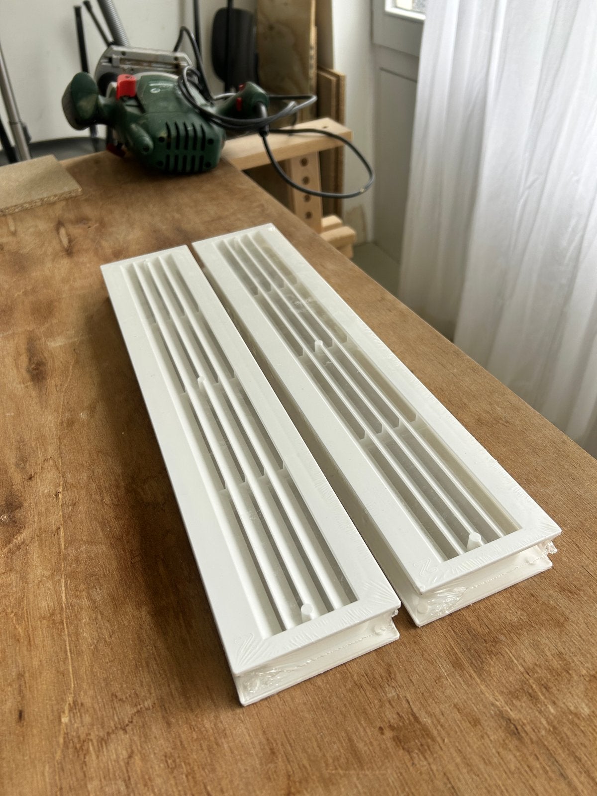 Deur rooster ventilatie wit (2 stuks) 450x90mm, Ophalen of Verzenden, Nieuw, Ventilator