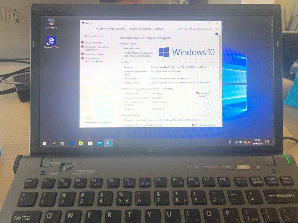 Sony VAIO VPCZ11X9E Laptop met Windows 10 Pro, Gebruikt, 2 tot 3 Ghz, Qwerty, 13 inch