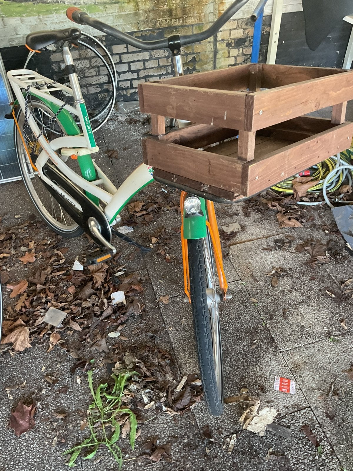 Damesfiets transportfiets Postcodeloterij met houten krat, Ophalen, Zo goed als nieuw, Overige merken