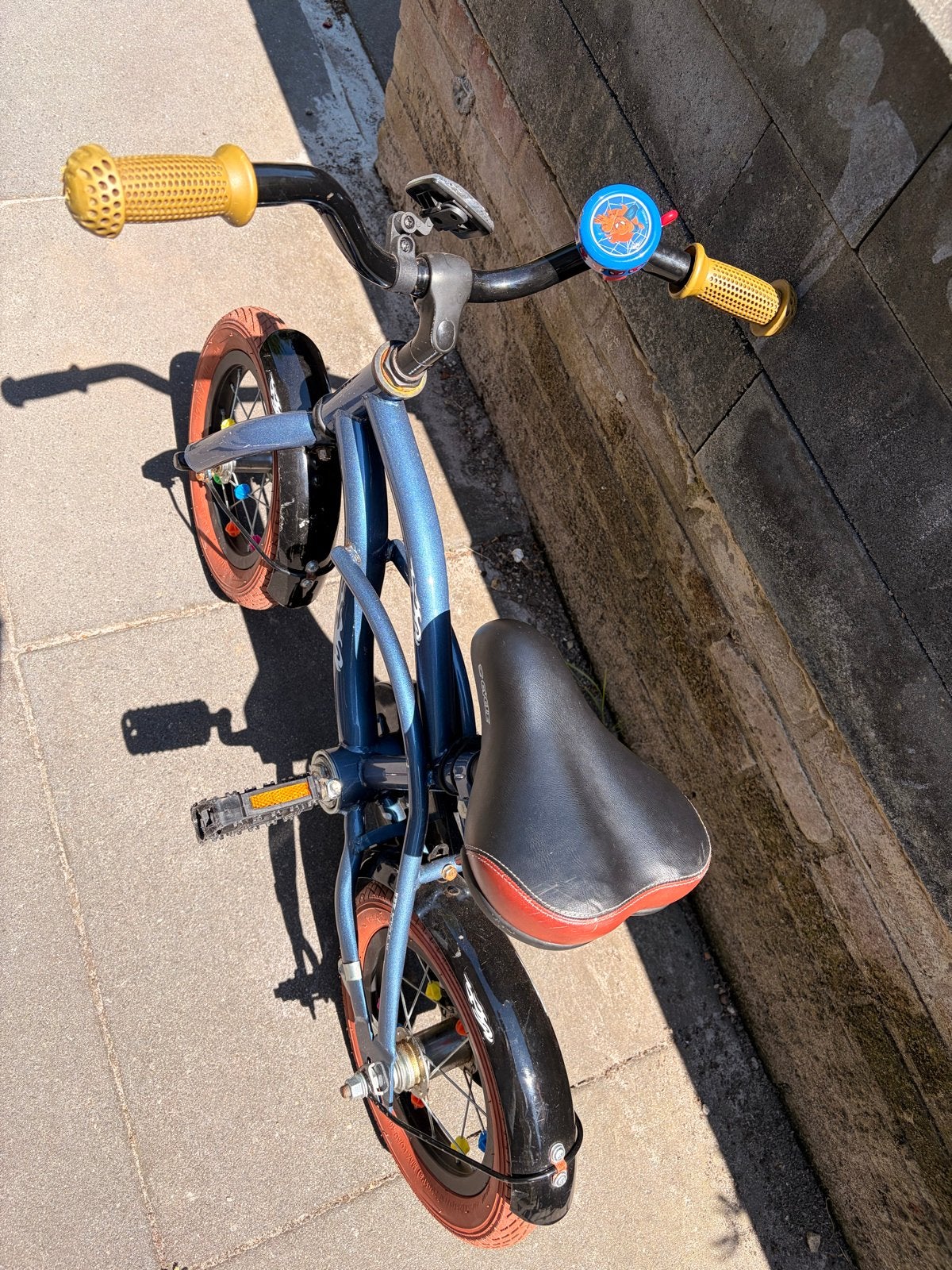 Kinderfiets 12 inch - Blauw, Ophalen, Terugtraprem, Zijwieltjes, Gebruikt