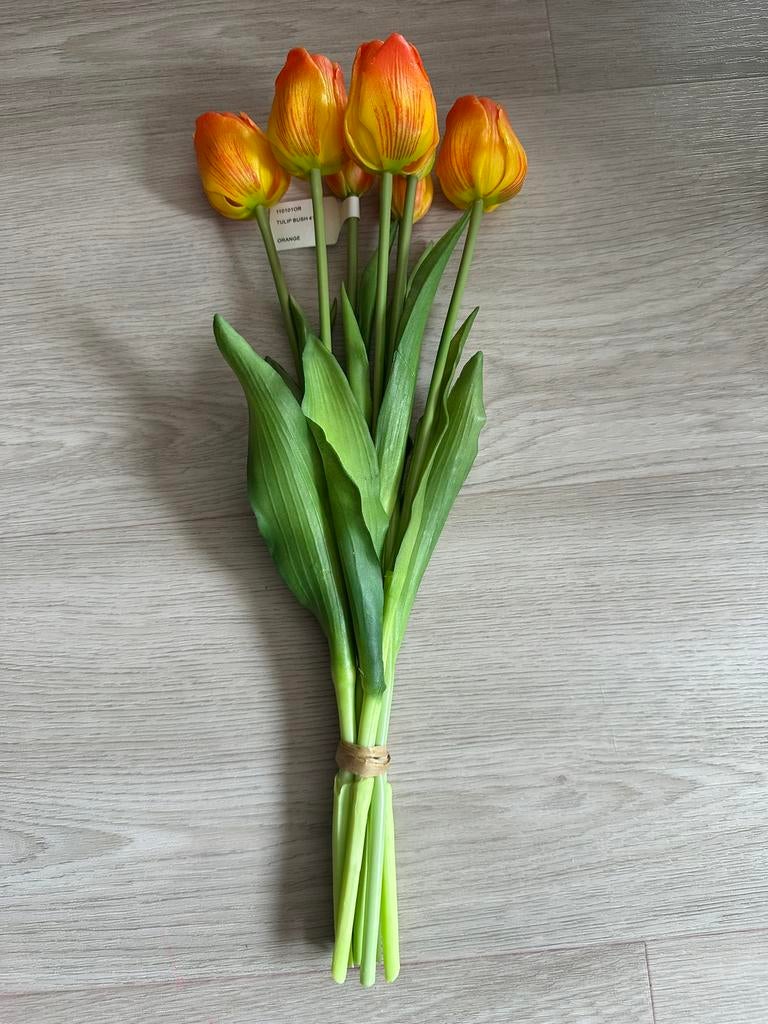 Kunstbloemen tulpen, Ophalen of Verzenden, Nieuw, Kunstbloem, Oranje