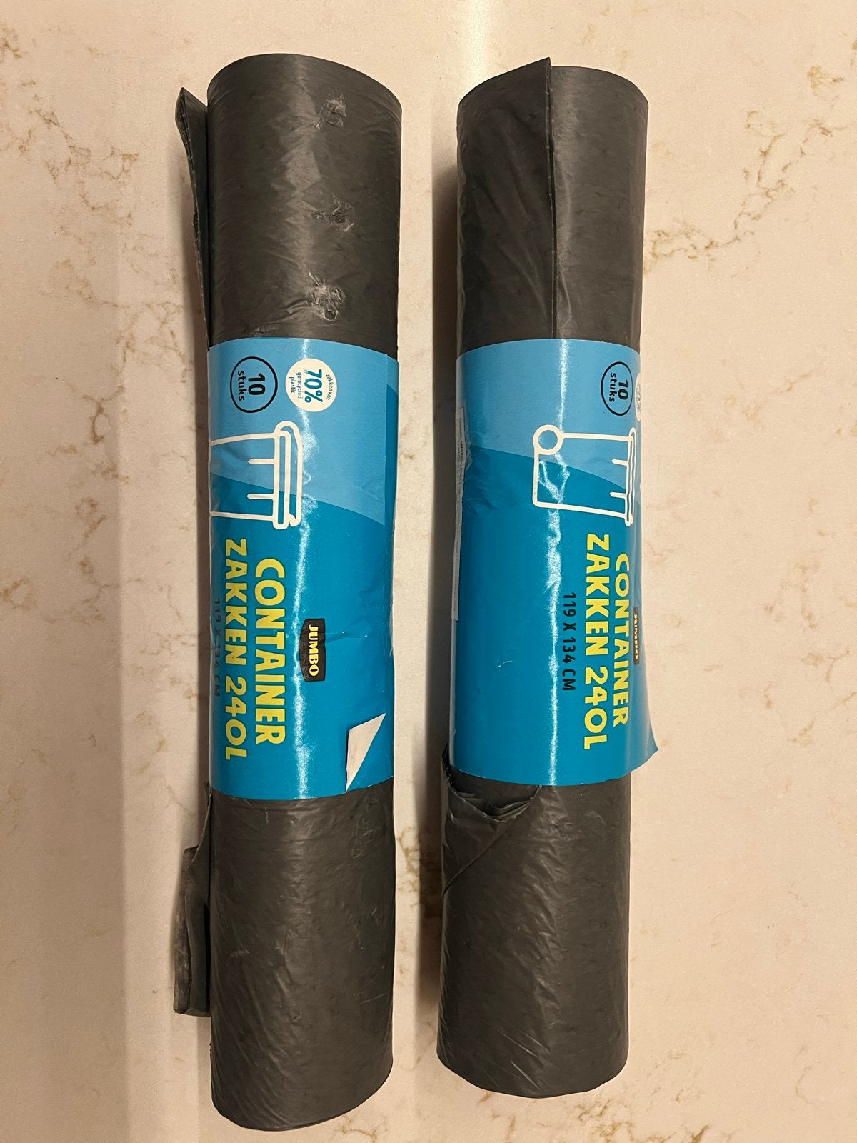 Gratis Jumbo Container Zakken 240L (2x10 stuks), Ophalen, Nieuw, Zwart, Kunststof
