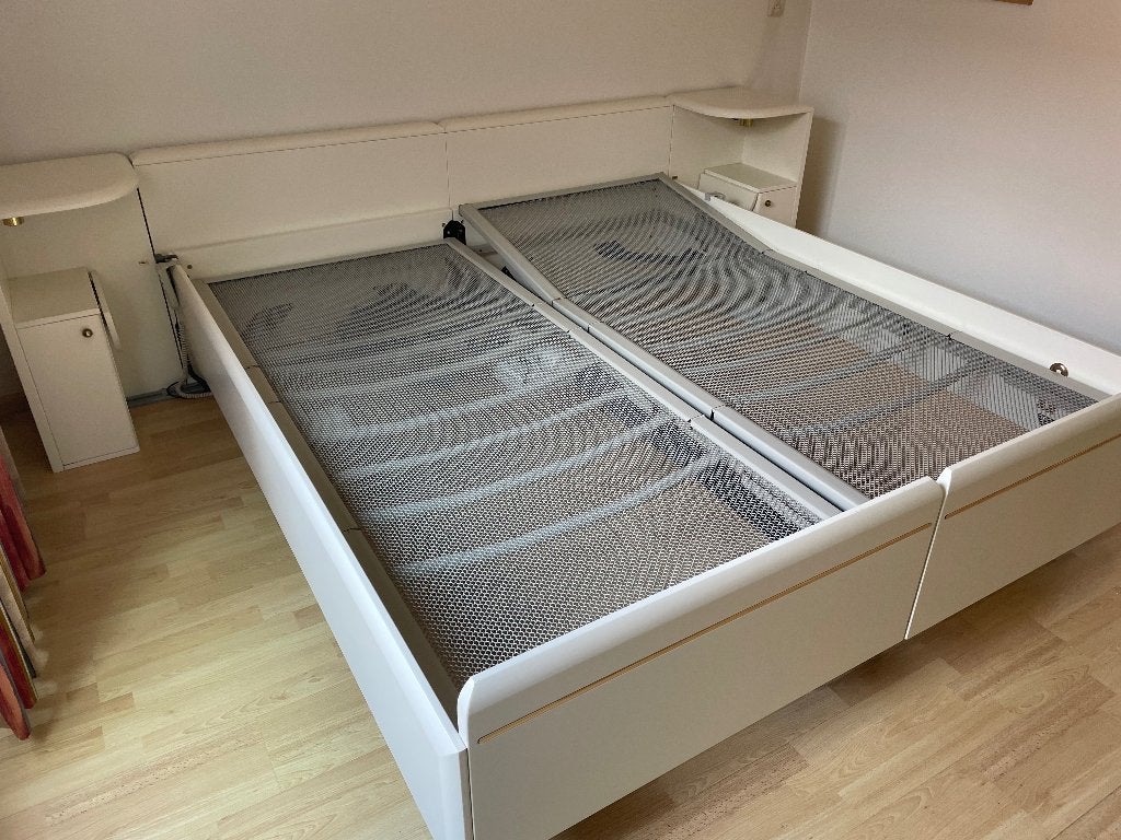 2-persoons bed, Huis en Inrichting, Slaapkamer | Bedden, Ophalen, Wit, Tweepersoons, 180 cm