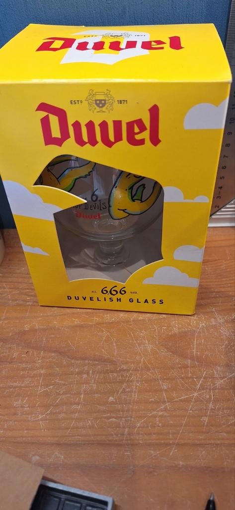 Duvel hop devils 666 glas nieuw in doos (27.4), Ophalen of Verzenden, Nieuw, Glas of Glazen, Duvel
