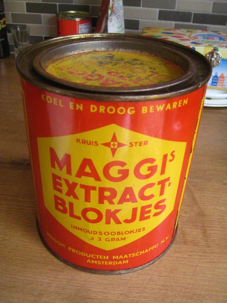 blik maggi extract blokjes inhoud 500 blokjes a 3 gram, Ophalen of Verzenden, Gebruikt, Overige