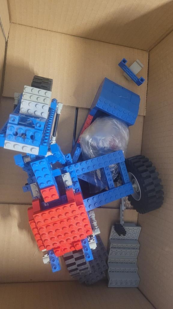 Lego Technic 857 Motorfiets met Zijspan (Vintage), Gebruikt, Lego, Ophalen of Verzenden, Technic
