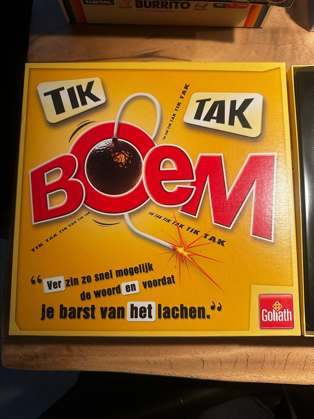 Tik Tak Boem - Het hilarische woordspel van Goliath, Een of twee spelers, Ophalen of Verzenden, Zo goed als nieuw