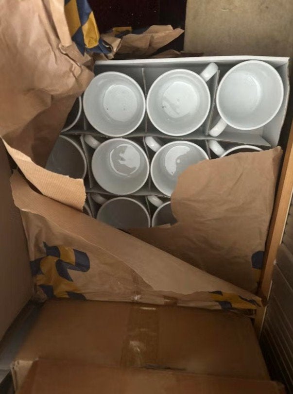 Kopjes IKEA FÄRGRIK - Wit, 12 stuks, Ophalen, Zo goed als nieuw, Keramiek, Kop(pen) en/of Schotel(s)