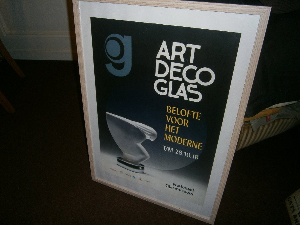 Bijzonder affiche Nationaal Glasmuseum Leerdam, Art Deco, Ophalen of Verzenden