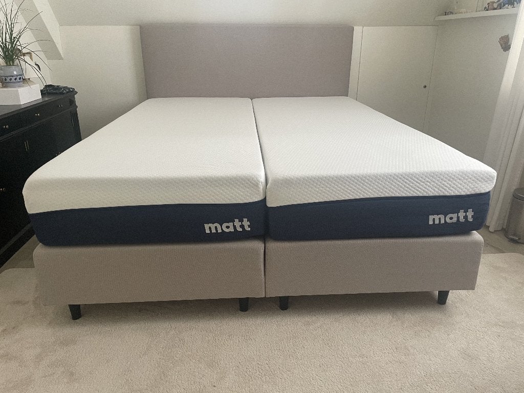MATT sleeps Boxspring 160 x 200 geheel compleet, Ophalen, Tweepersoons, Zo goed als nieuw, 200 cm