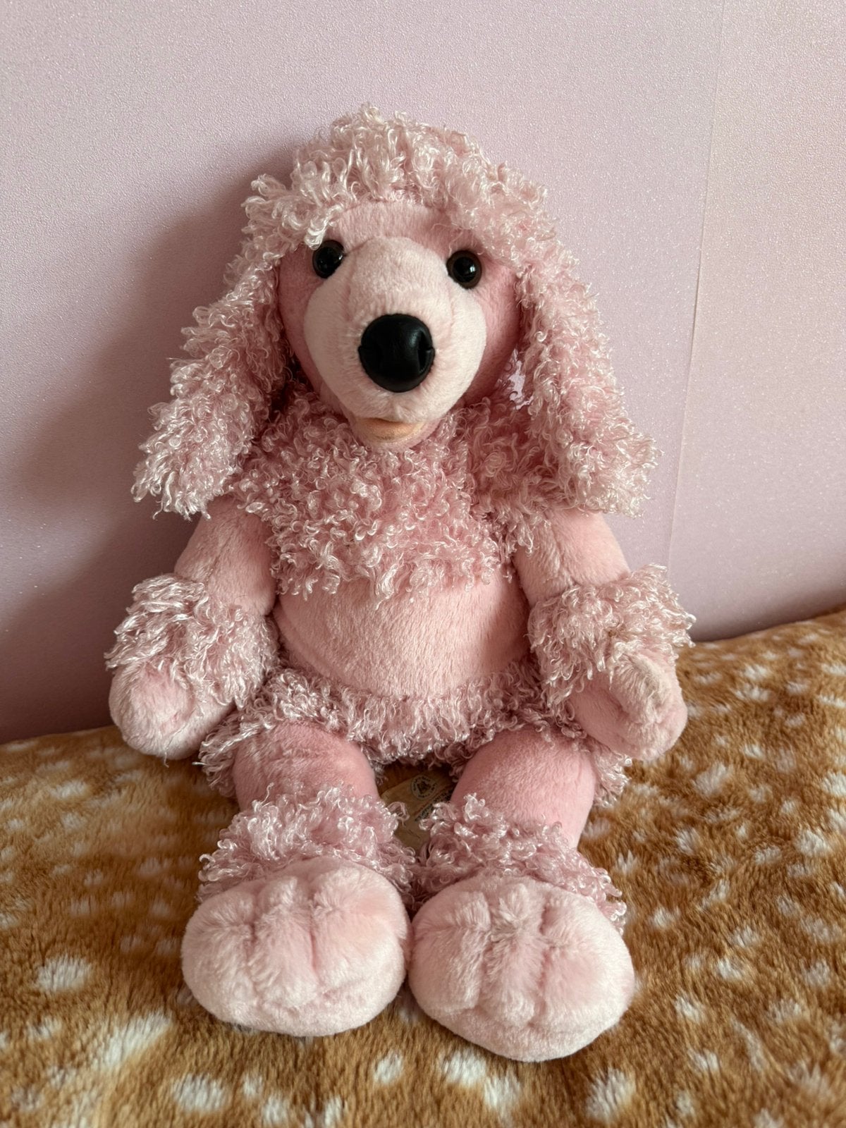 Vintage Build a Bear poodle knuffel, Overige karakters, Zo goed als nieuw, Middelgroot (20 tot 80 cm), Met label