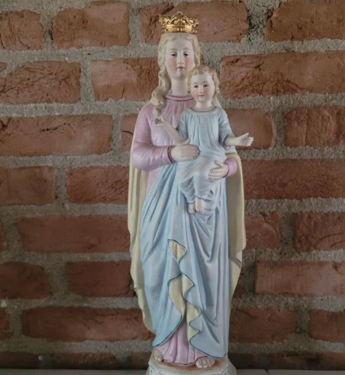 maria biscuit beeld 43  hoog puntgaaf, Antiek en Kunst, Ophalen of Verzenden