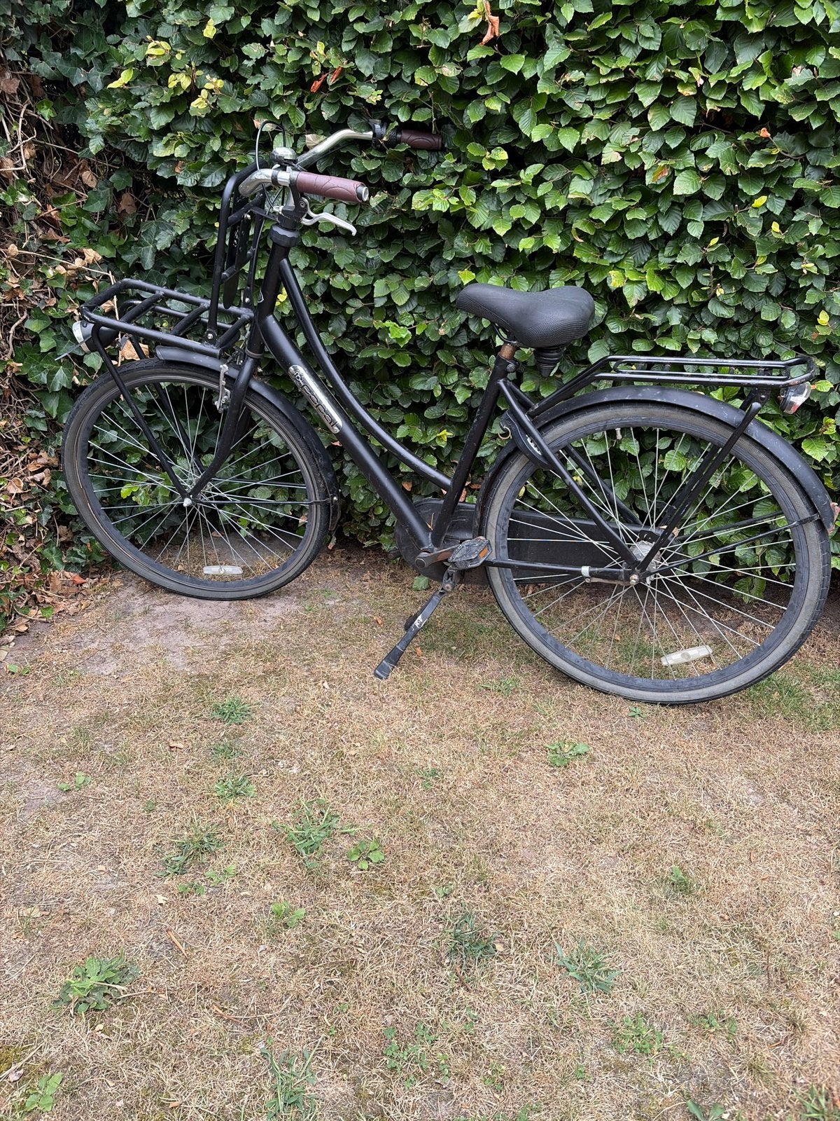 Opknapper fiets popal damesfiets transportfiets zwart, Terugtraprem, Ophalen, Overige merken, 53 tot 56 cm