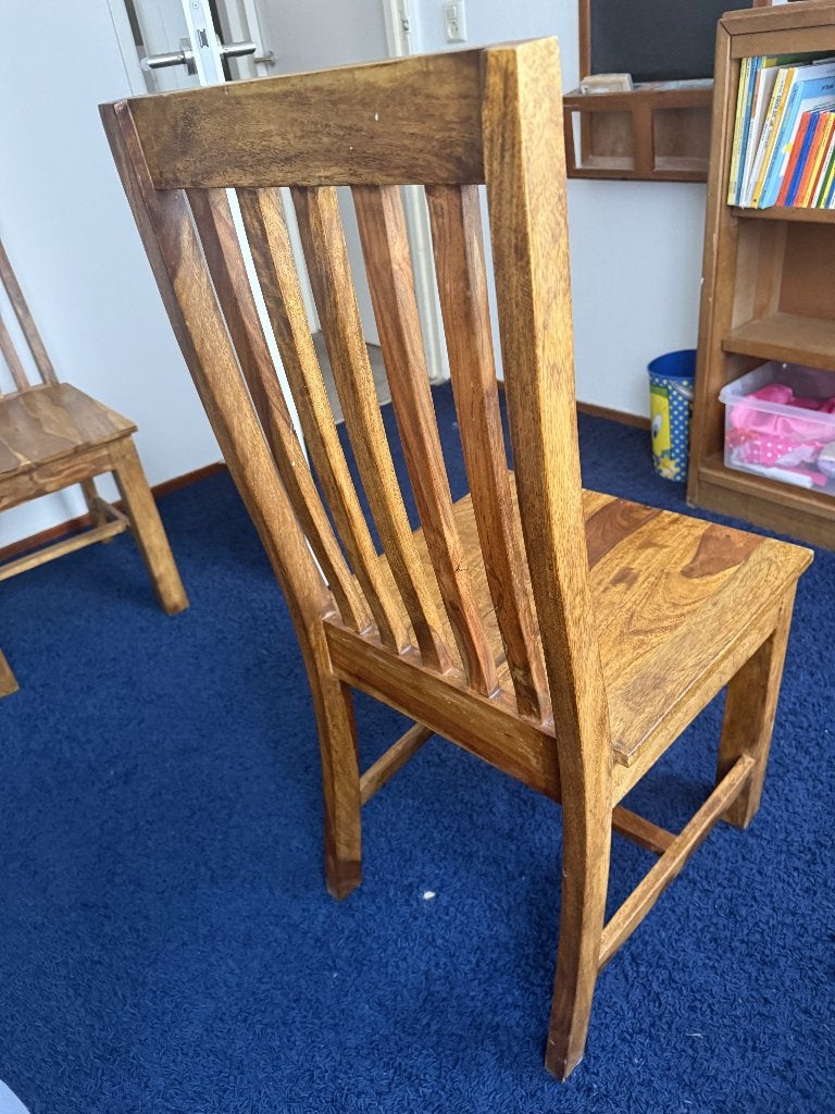 6 eetkamerstoelen palissander hout, Huis en Inrichting, Stoelen, Ophalen, Bruin, Zo goed als nieuw, Palissander