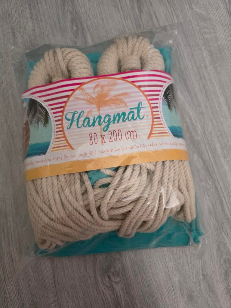 Nieuwe eenpersoons hangmat 80x200 cm - 100% katoen, Tuin en Terras, Hangmatten, Ophalen, Nieuw, Eenpersoons, Binnen