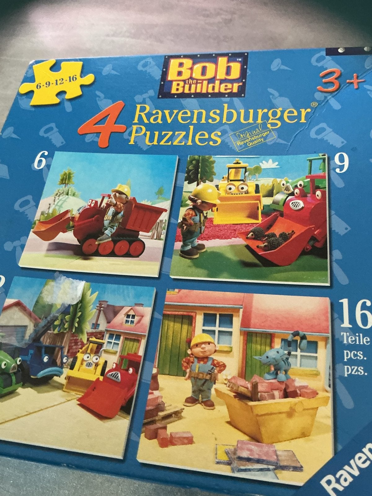 Bob de Bouwer Ravensburger Puzzels (4 in 1), Ophalen of Verzenden, 10 tot 50 stukjes, Gebruikt, 2 tot 4 jaar