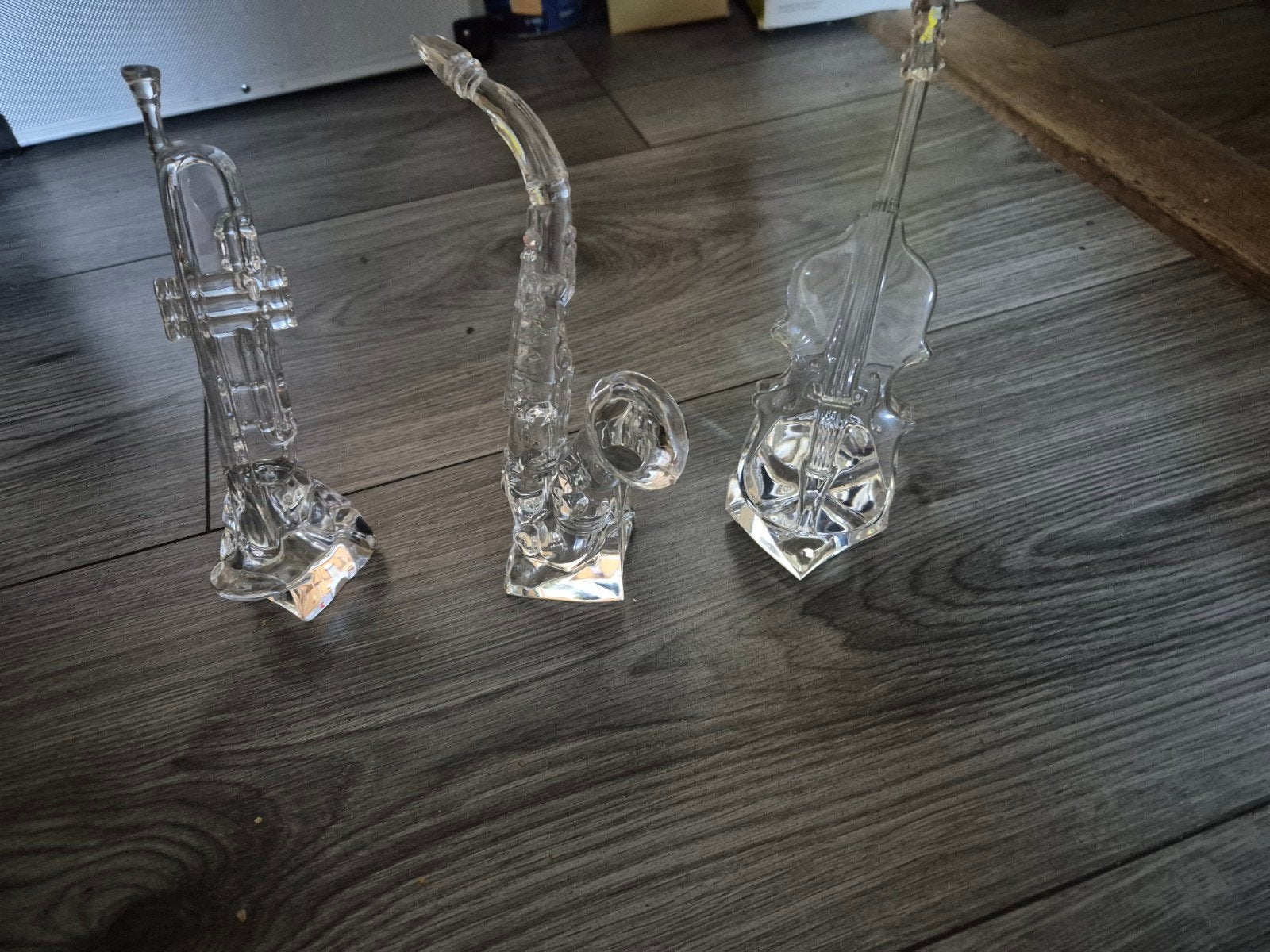 Glazen Muziekinstrumenten Set: Saxofoon, Trompet, Viool, Ophalen of Verzenden, Zo goed als nieuw, Overige soorten