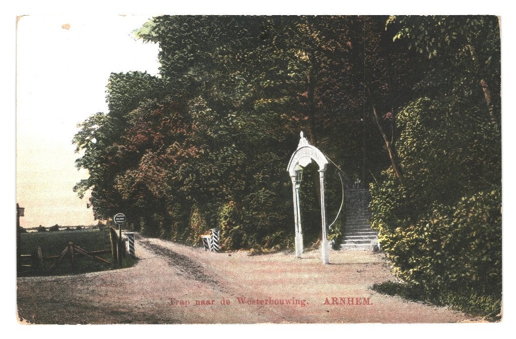 939751 Arnhem Trap Westerbouwing 1930 Postzegel afgeweekt