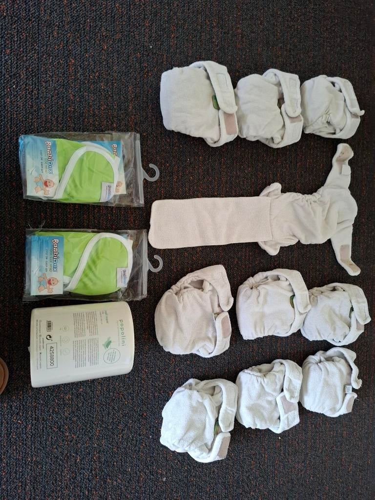 Little Lamb wasbare luiers maat 2 met Popolini inleggers, Ophalen of Verzenden, Gebruikt