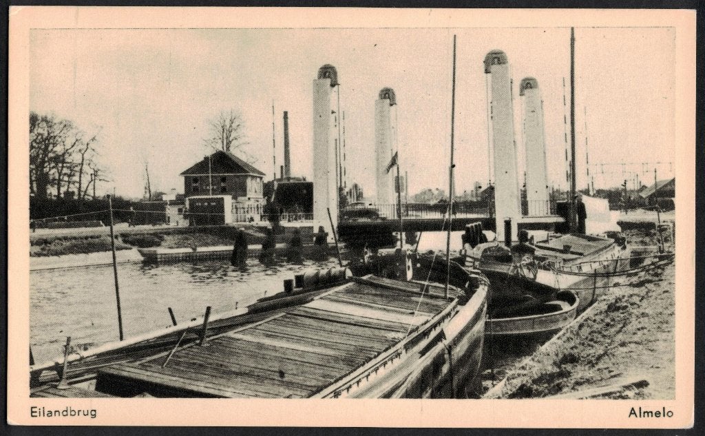 Almelo, Eilandbrug., Ophalen of Verzenden, 1960 tot 1980, Ongelopen, Overijssel
