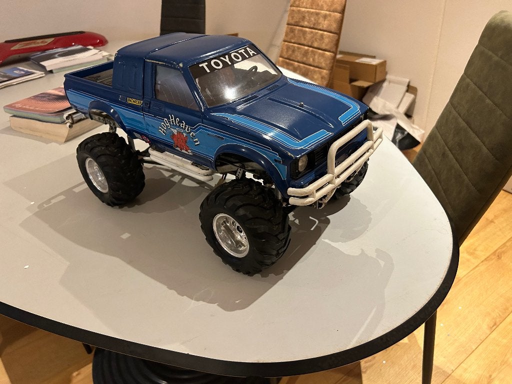 Vintage Tamiya Bruiser 3-speed 1e uitgave 58048, Gebruikt, Auto offroad, Schaal 1:10, Ophalen