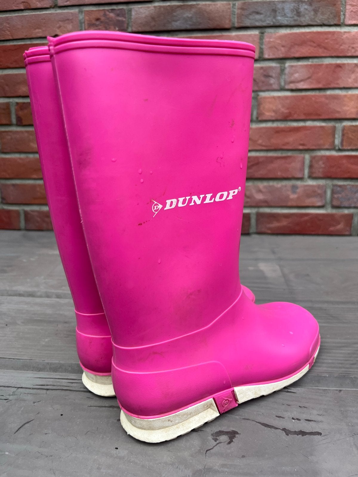 Dunlop roze regenlaarzen maat 34, Ophalen of Verzenden, Gebruikt, Meisje