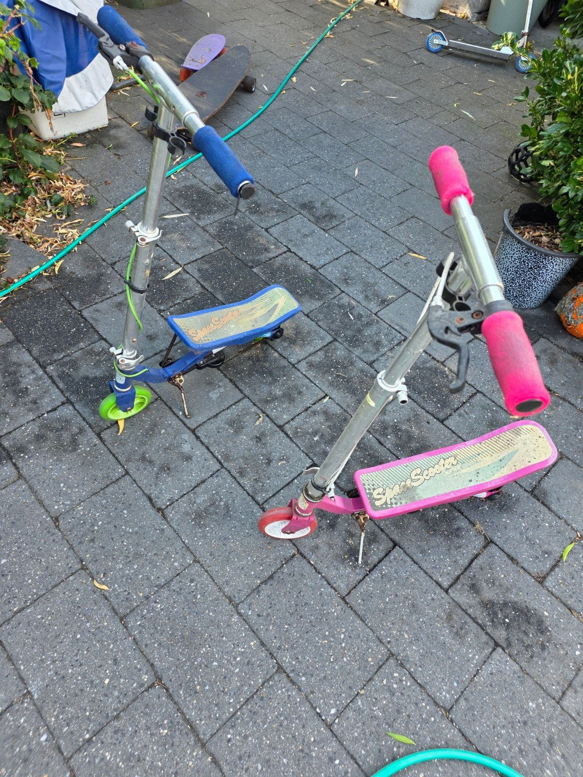 2x Space Scooter step - Blauw en Roze, Fietsen en Brommers, Steps, Ophalen