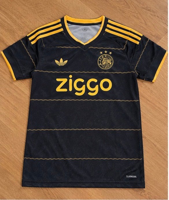 Ajax Amsterdam Uitshirt Adidas Zwart/Goud – Ziggo, Maat S, Ophalen of Verzenden, Nieuw, Shirt