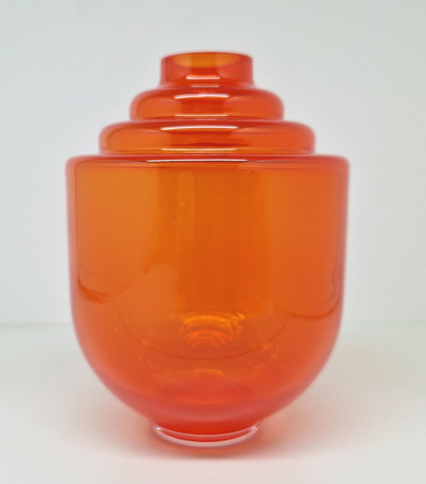 Floris Meydam Glasfabriek Leerdam oranje Ariane vaasje 2007., Ophalen of Verzenden