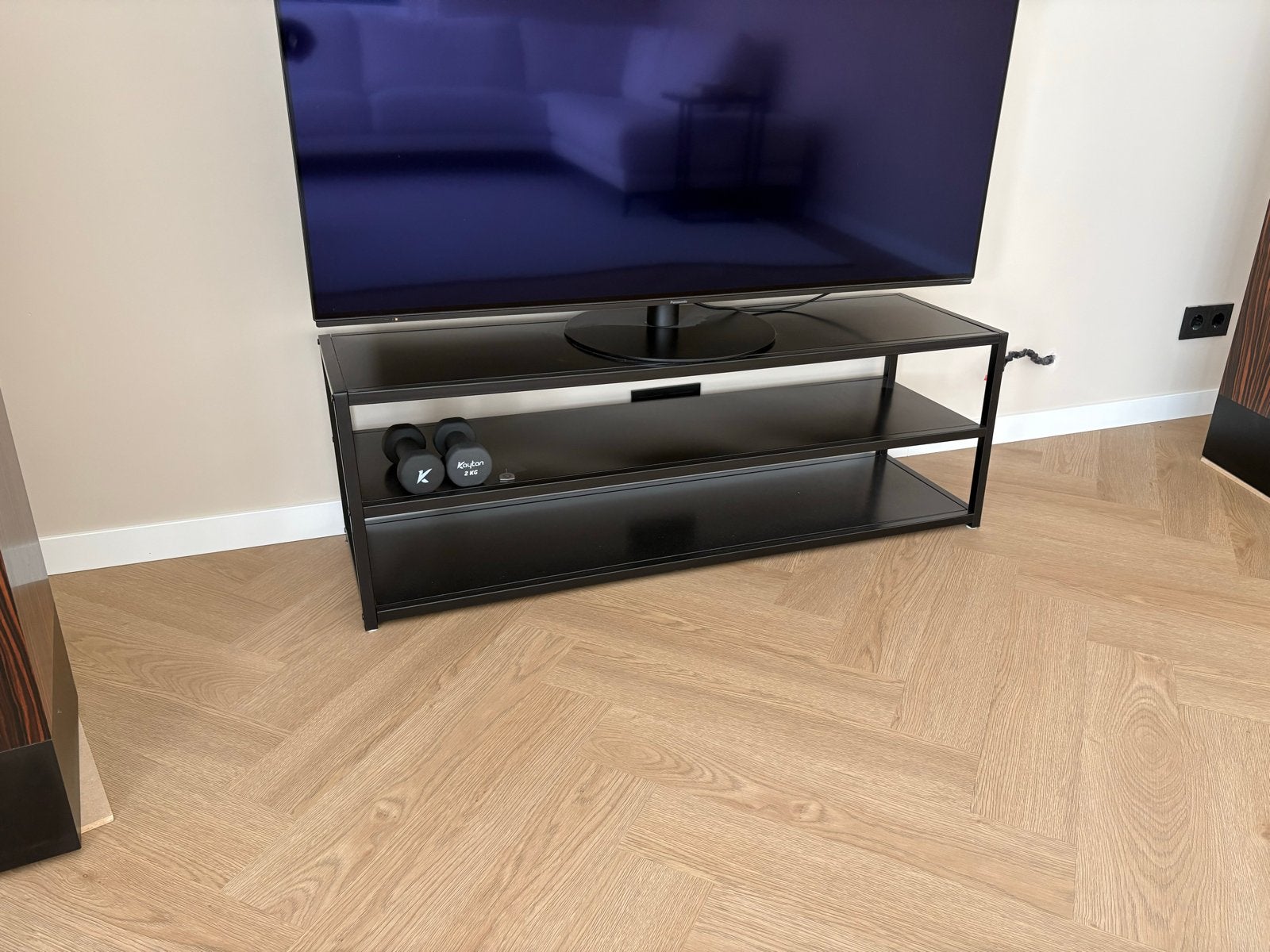 Woood TV-meubel - Zwart - 40x125x35 cm, Ophalen, Gebruikt, 100 tot 150 cm, Minder dan 100 cm