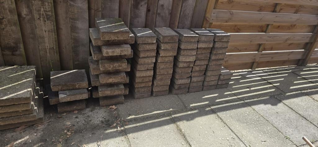 Luxe straattegels - Gebruikt maar in goede staat, Tuin en Terras, Tegels en Klinkers, Gebruikt, Terrastegels, Beton, 10 m² of meer