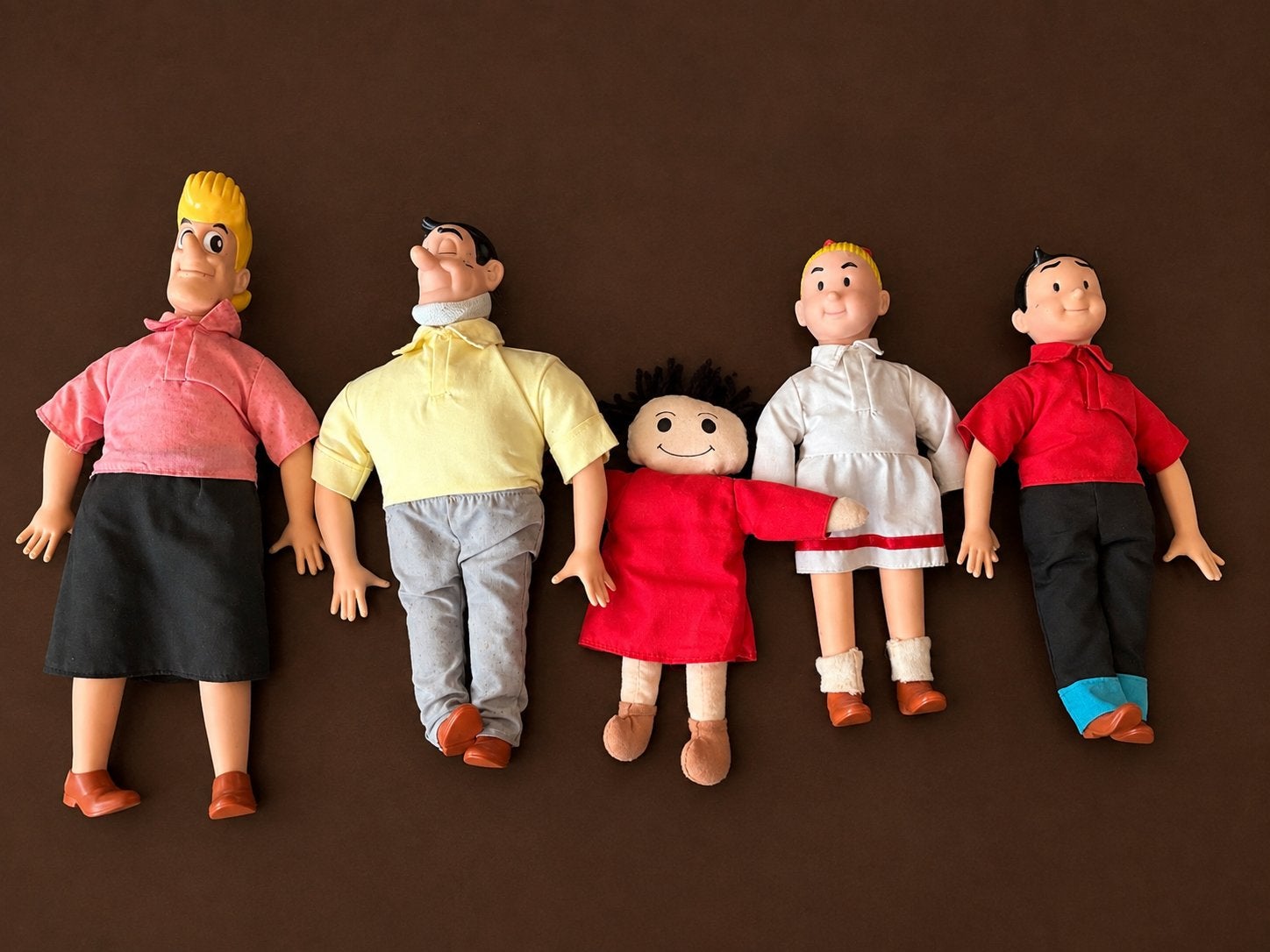 Set van vijf Suske en Wiske Poppen, Ophalen of Verzenden, Pop