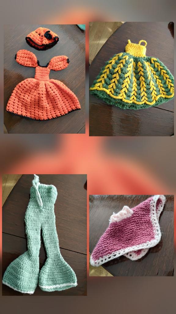 Barbie kleertjes gehaakt Retro Vintage, Ophalen of Verzenden, Nieuw, Barbie