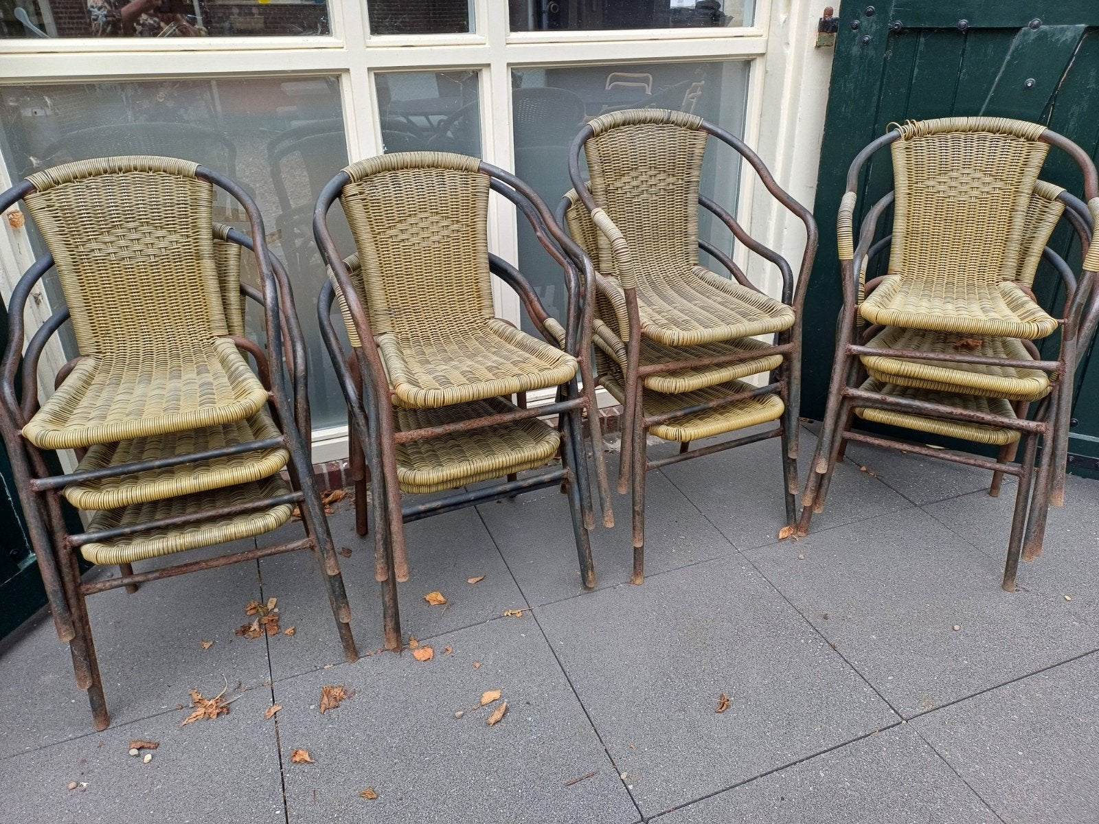 Gratis af te halen. Partij terrasstoelen, Ophalen, Gebruikt