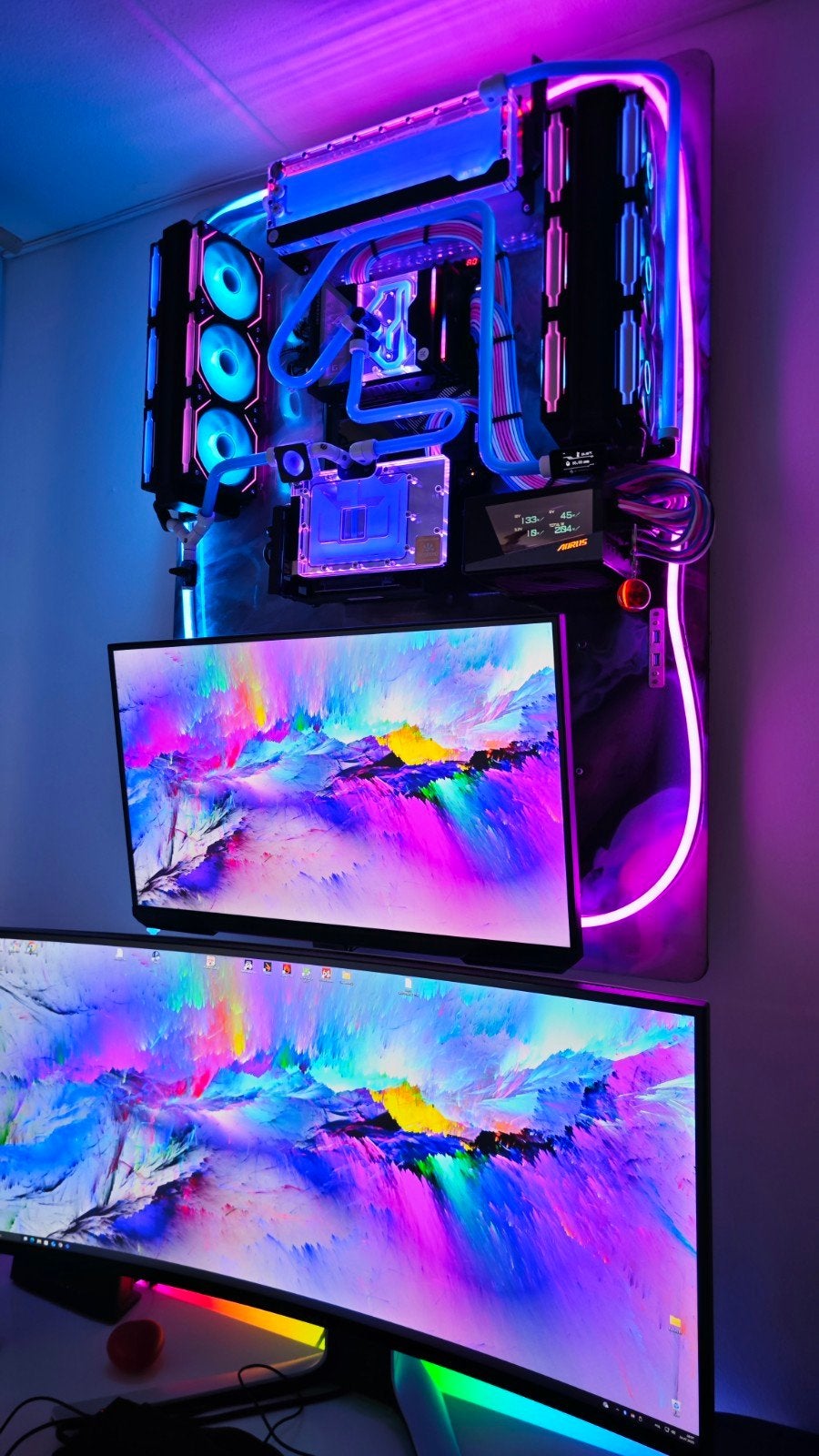 FLAGSHIP MONSTER Custom Watergekoelde Gaming PC RTX 4090, 32 GB, Custom Build, Zo goed als nieuw, 8TB SSD