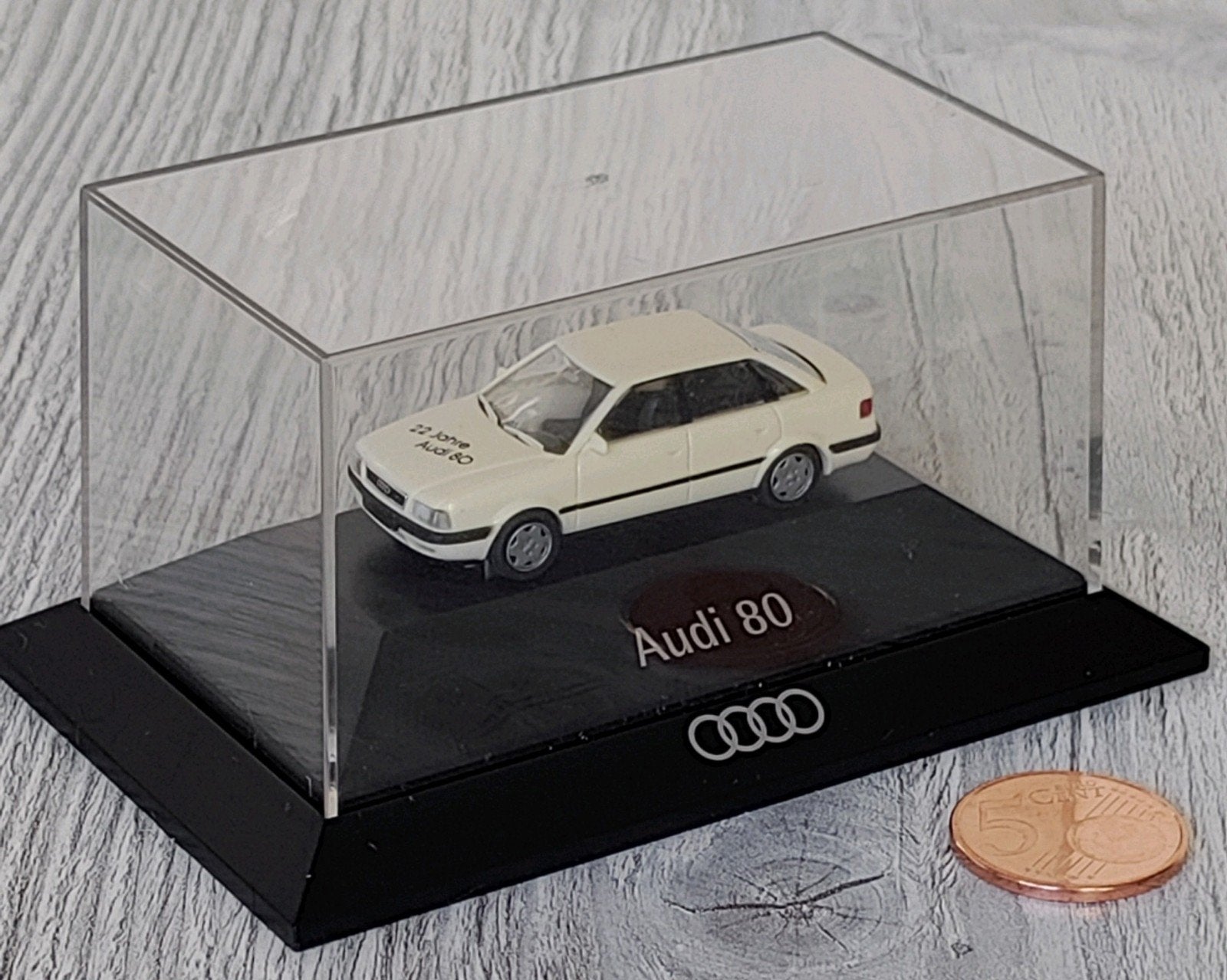 Exclusief Rietze Audi 80  "22 Jahre Audi 80"  schaal 1/87, Hobby en Vrije tijd, Ophalen of Verzenden, Nieuw, Auto, Rietze