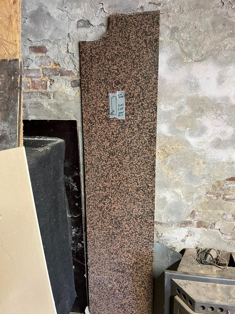 Hardsteen plaat , rose/zwart, Ophalen, Zo goed als nieuw, Overige materialen, 20 tot 50 mm