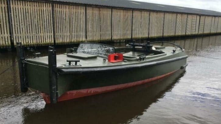 Genie vlet RV Rijks Vaartuig Leger Boot Landmacht Bridge, Gebruikt, Binnenboordmotor, Diesel, 150 cm