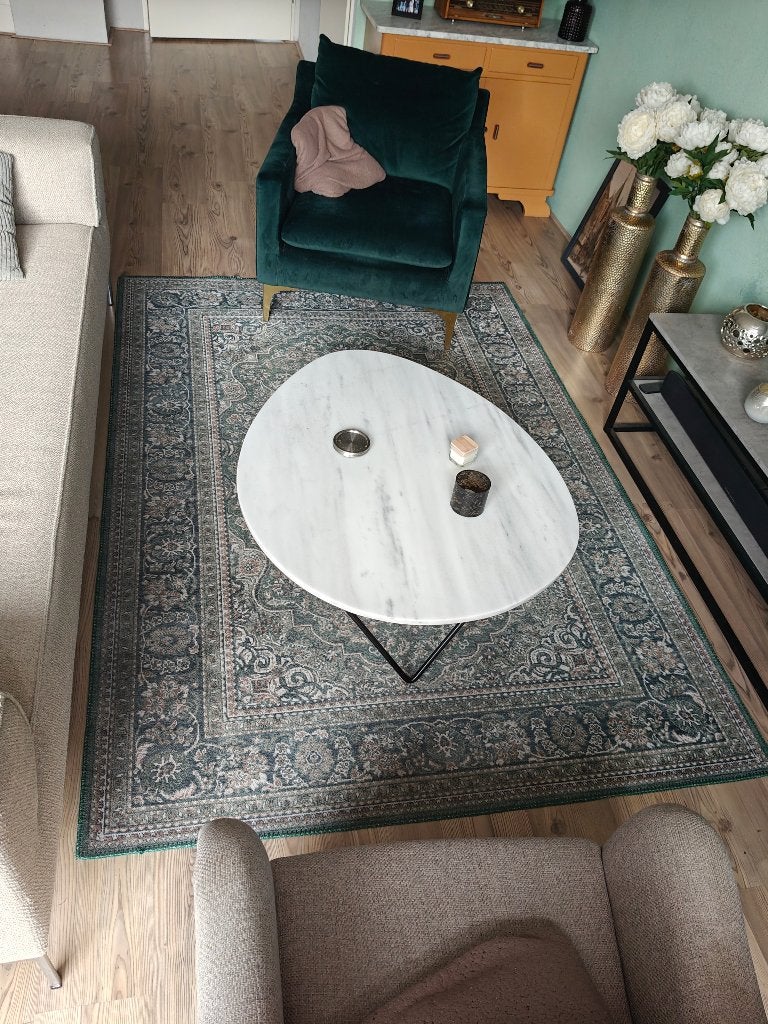 Vloerkleed groen/beige 160x230cm, Huis en Inrichting, Ophalen, Groen, 150 tot 200 cm, 200 cm of meer