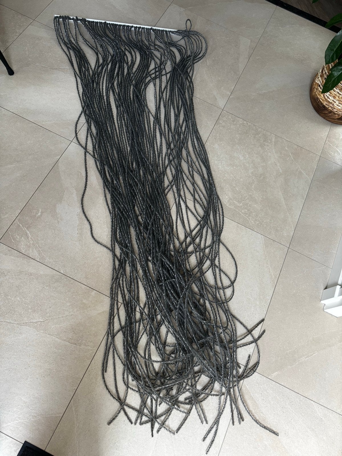 Vliegengordijn - Grijs - 76,5x220/230 cm, Ophalen, Gebruikt, Vliegengordijn, Grijs