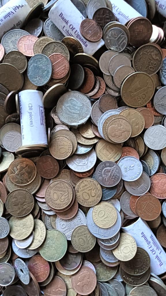 100 kg wereld munten 10 kg per zak goede mix 8 euro per kg
V, Ophalen of Verzenden, Buitenland, Munten