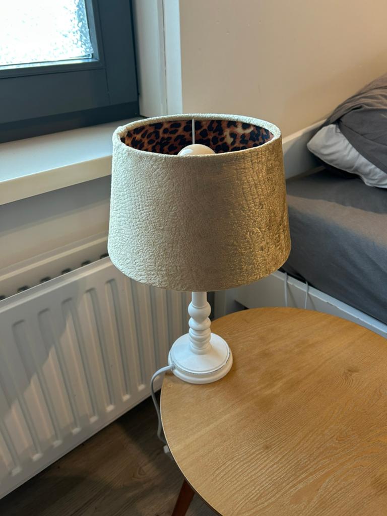 Lampenvoet inclusief lampenkap, Ophalen, Zo goed als nieuw, Rond