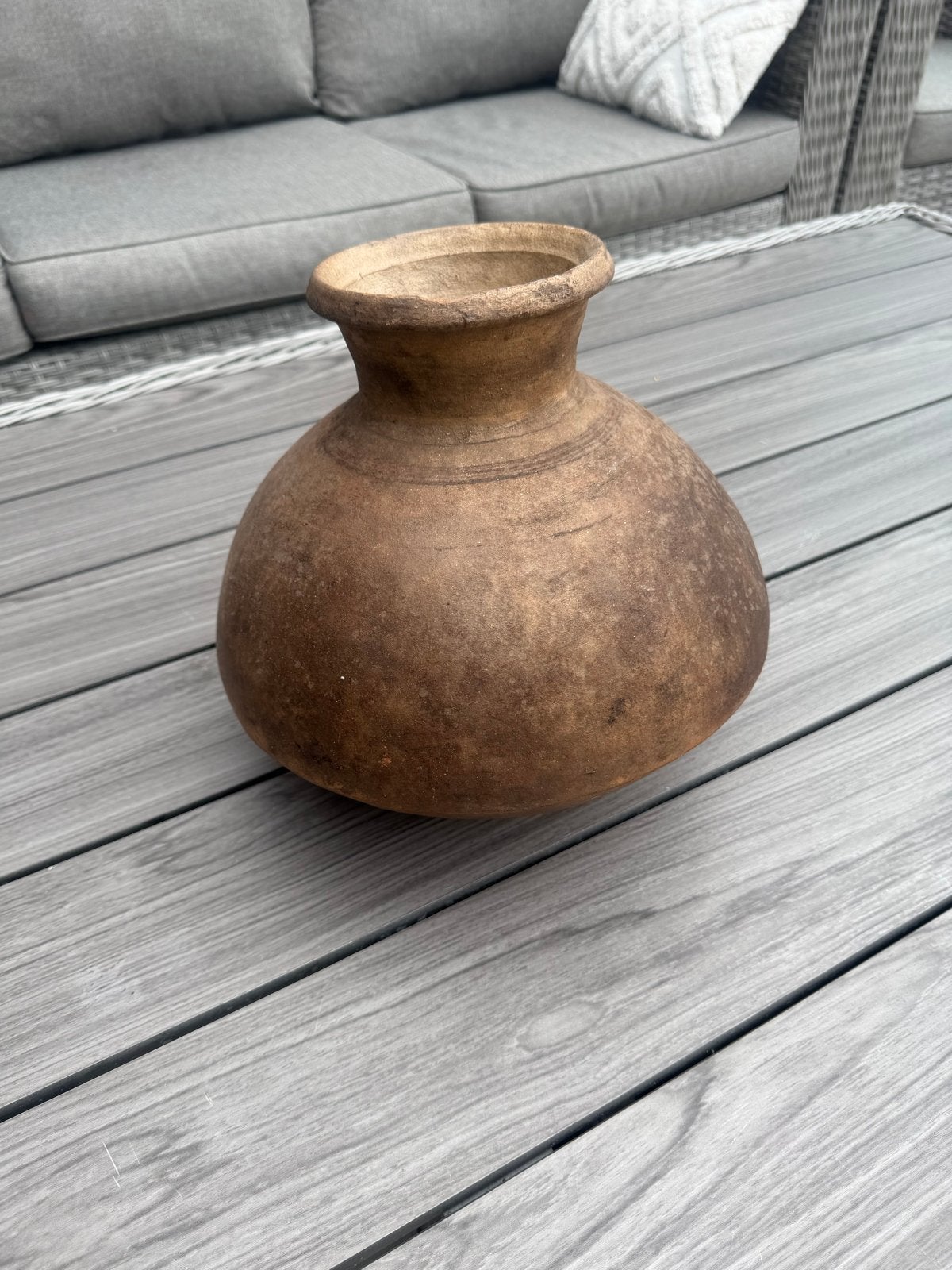 Antieke terracotta pot - Rustieke decoratie, Antiek en Kunst, Ophalen of Verzenden