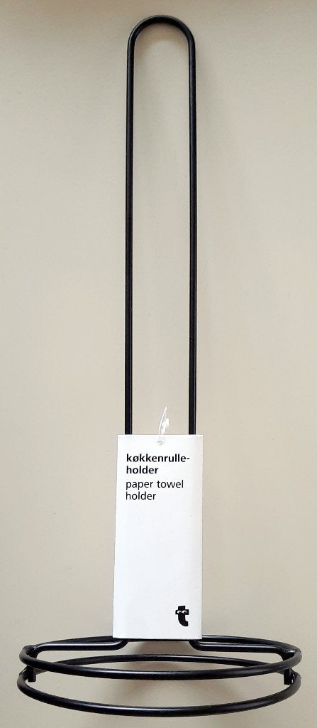 Keukenrolhouder. zwart metaal. H.35 cm. Diam. 13,5 cm., Overige typen, Nieuw, Ophalen of Verzenden, Zwart