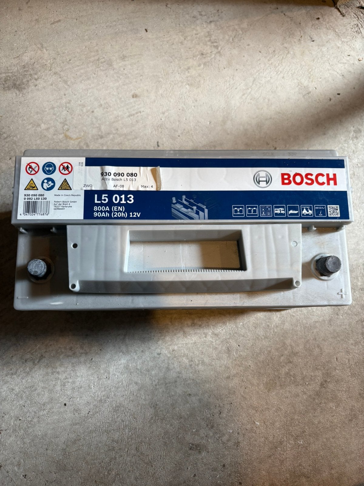 Bosch L5 013. 90Ah, Gebruikt