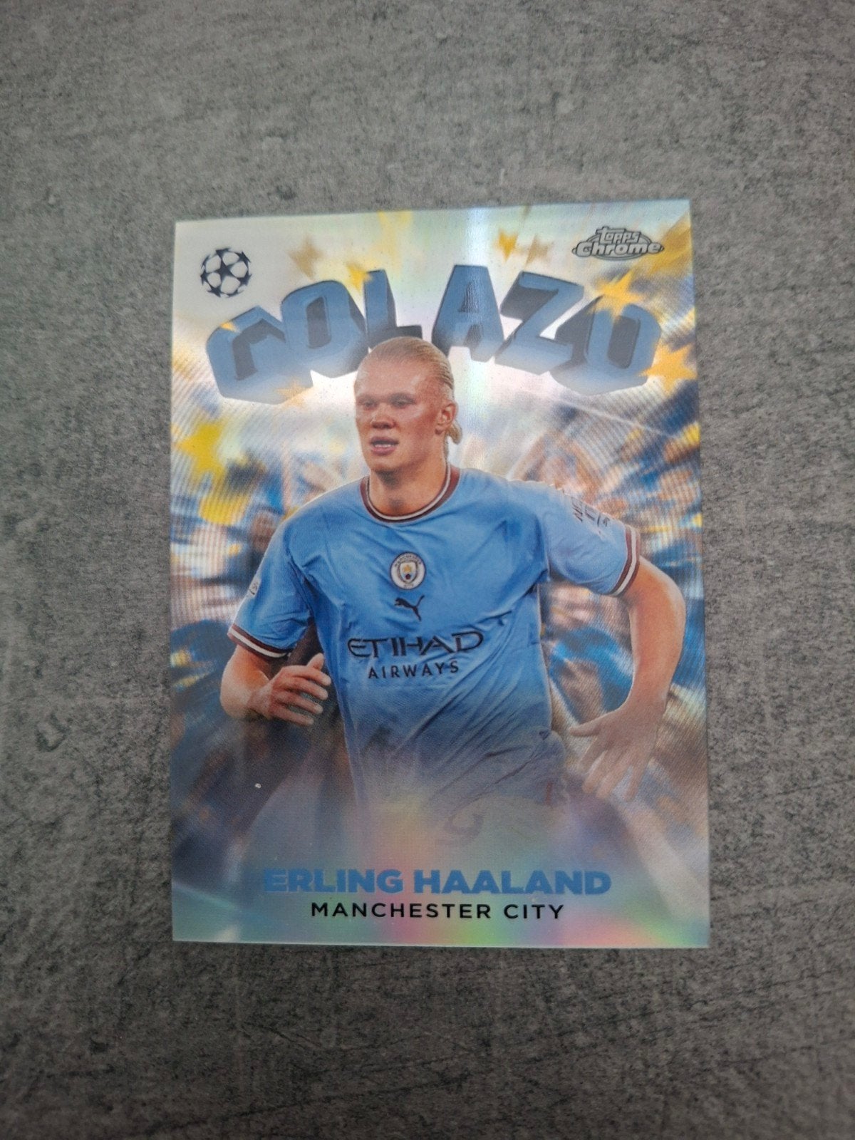 Topps (no panini) kaart Champions League 2023. Haaland., Verzenden, Zo goed als nieuw, Plaatje
