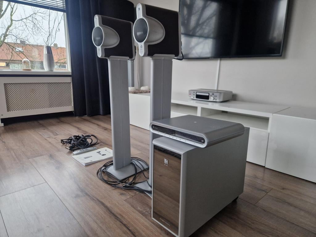 Kef KIT 2.1 Home Cinema Systeem met DVD-speler, Overige merken, Gebruikt, 2.1-systeem, 70 watt of meer