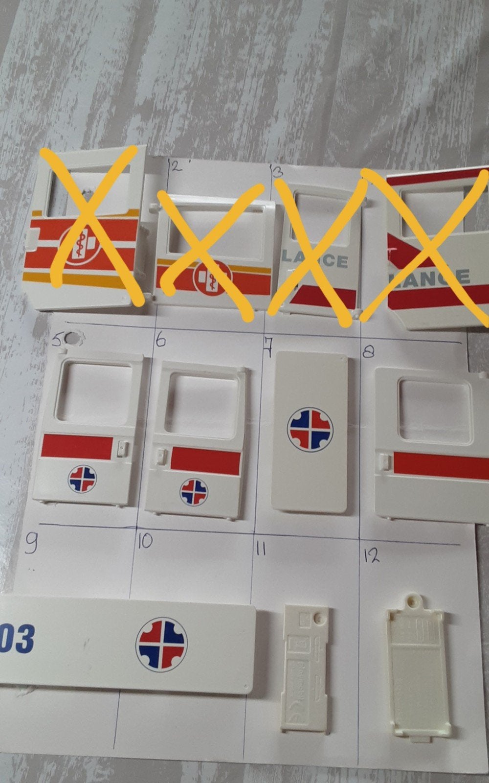 playmobil ambulance auto  deuren, Kinderen en Baby's, Speelgoed | Playmobil, Losse onderdelen, Voertuig, Ophalen of Verzenden