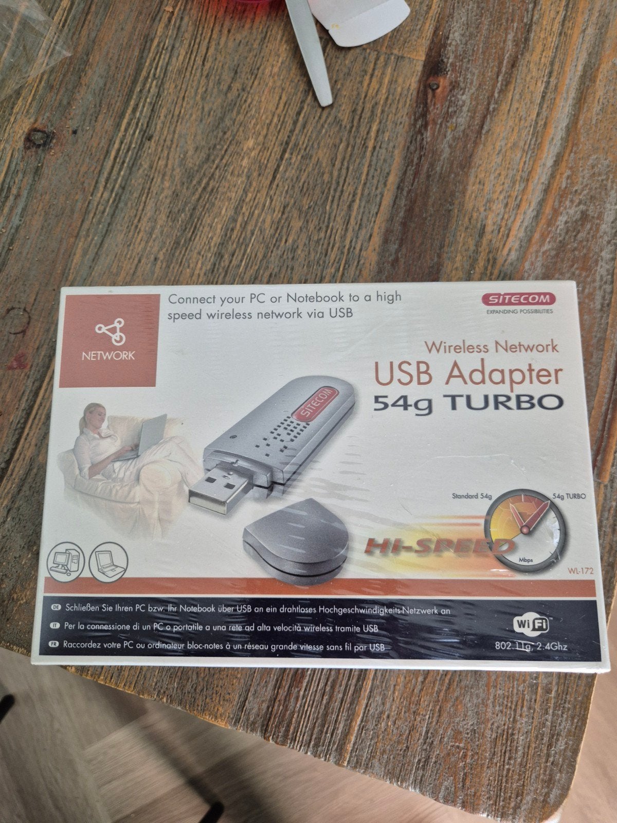 Sitecom Wireless Network USB Adapter 54g Turbo, Ophalen of Verzenden, Nieuw