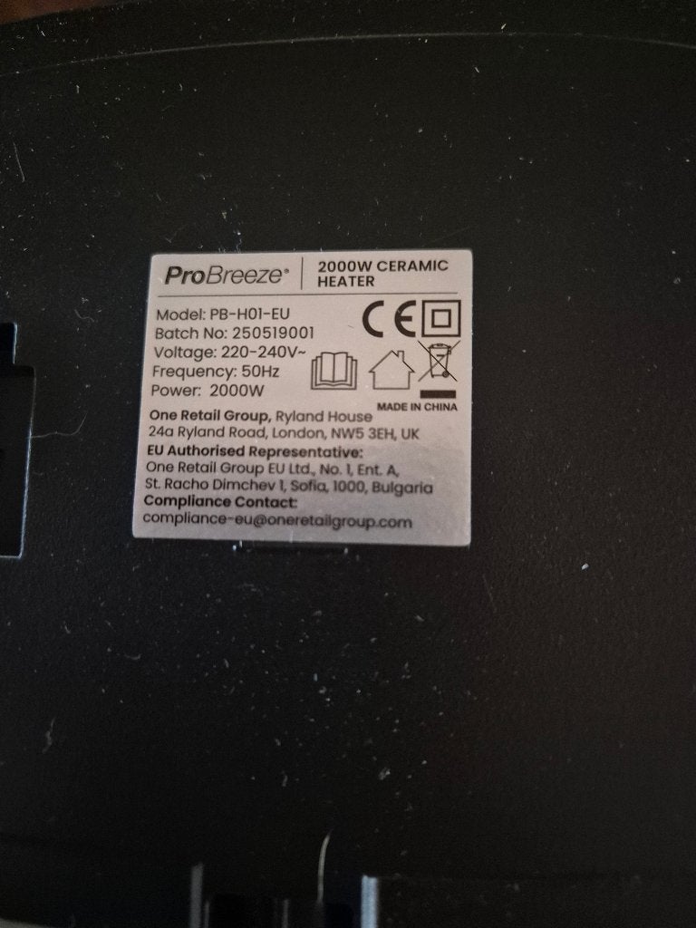 Ceramic heater, Ophalen of Verzenden, Zo goed als nieuw